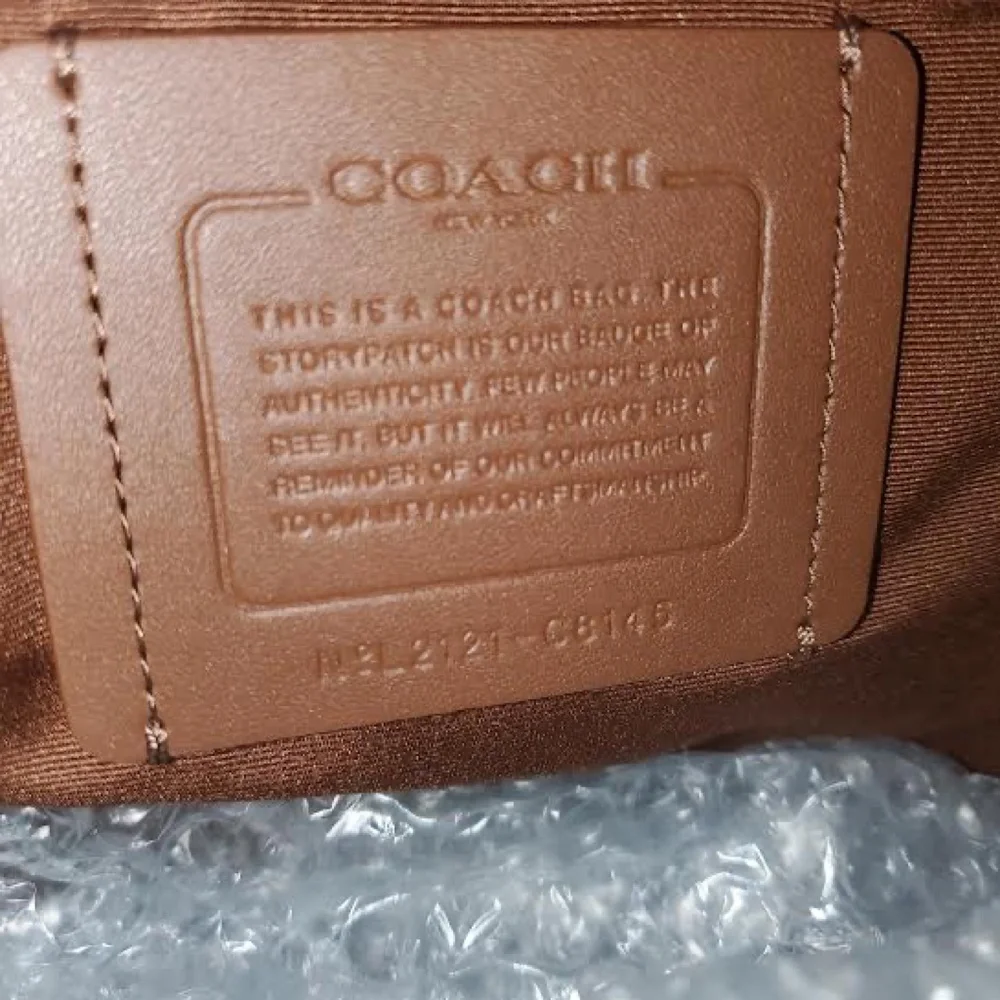 NWT COACH Signature Hudson Backpack in Colorblock Canvas Khaki/ Terracotta - Picture 9 of 14